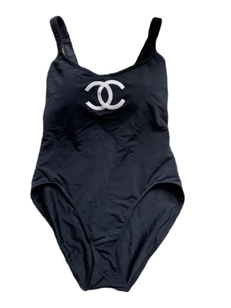 chanel bathing suit vintage black and white|chanel bathing suits 2022.